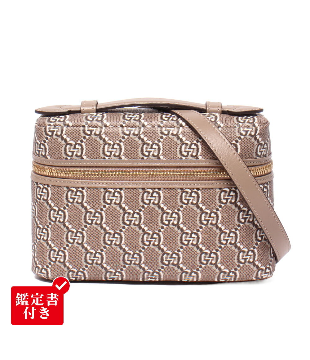 【先着引き換え証11日1:59迄】【中古】 美品 グッチ 2WAY ハンドバック ショルダーバッグ 肩かけ 曲がった掛け バニティバッグ GG影ぼうし 795058 2149 レディース GUCCI
