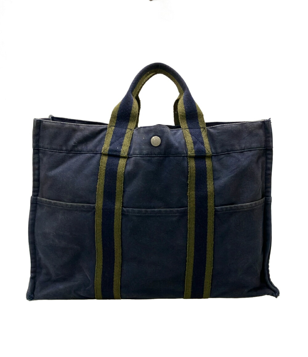 【全品5%OFFクーポン券14日23:59迄】【中古】 エルメス トートバッグ 帆布 フールトゥMM レディース HERMES