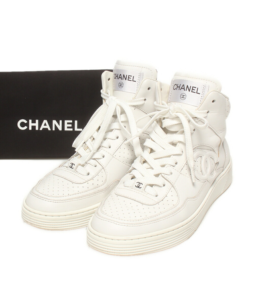 【先着クーポン19日20時~26日1:59迄】【中古】 シャネル ハイカットスニーカー G45080 レディース SIZE 37 CHANEL|Rehello by BOOKOFF