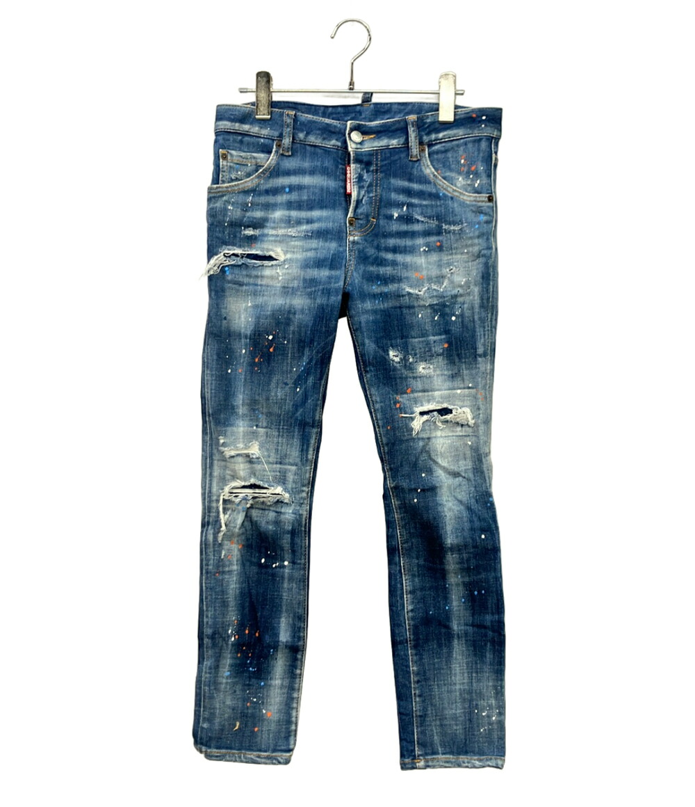 【1,000円OFFクーポン31日23:59迄】【中古】 ディースクエアード ダメージデニムパンツ レディース SIZE 34 (L) DSQUARED2｜Rehello by BOOKOFF