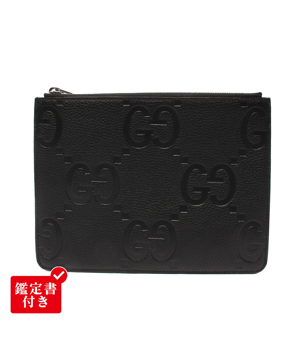 【中古】 美品 グッチ クラッチバッグ ポーチ ジャンボGG 821102 2067 メンズ レディース GUCCI|Rehello by BOOKOFF