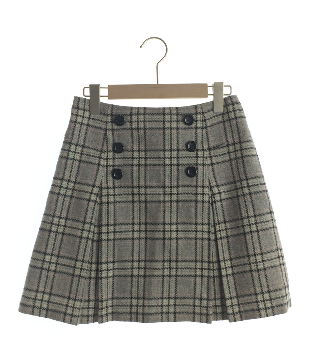 休息玫瑰size 2(m)格子花纹裙子lest rose女士