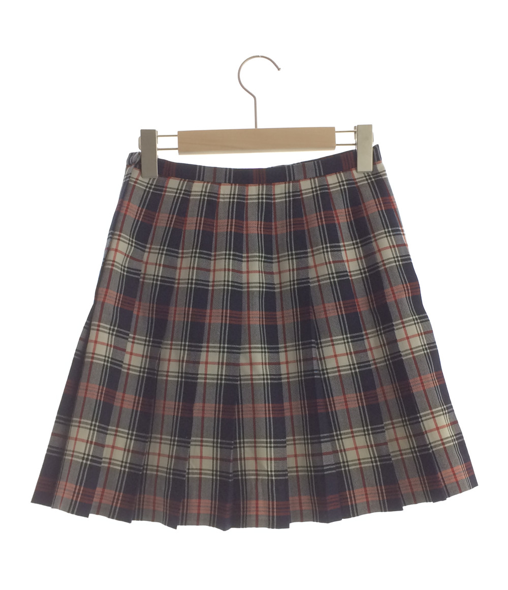 酵母菌服务生size 9(m)格子花纹百褶裙eastboy女士