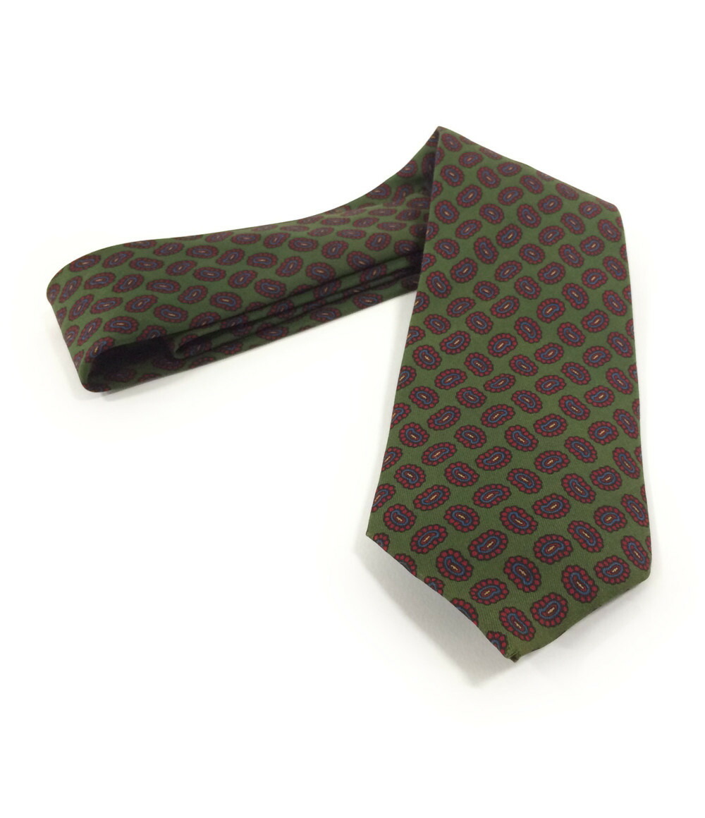 登喜路佩斯利花纹丝绸领带dunhill人