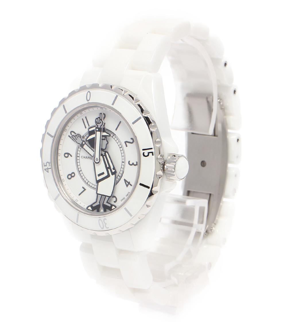 【楽天市場】【中古】美品 シャネル 腕時計 555本限定 マドモアゼル J12 自動巻き ホワイト H5241 レディース CHANEL：ハグ