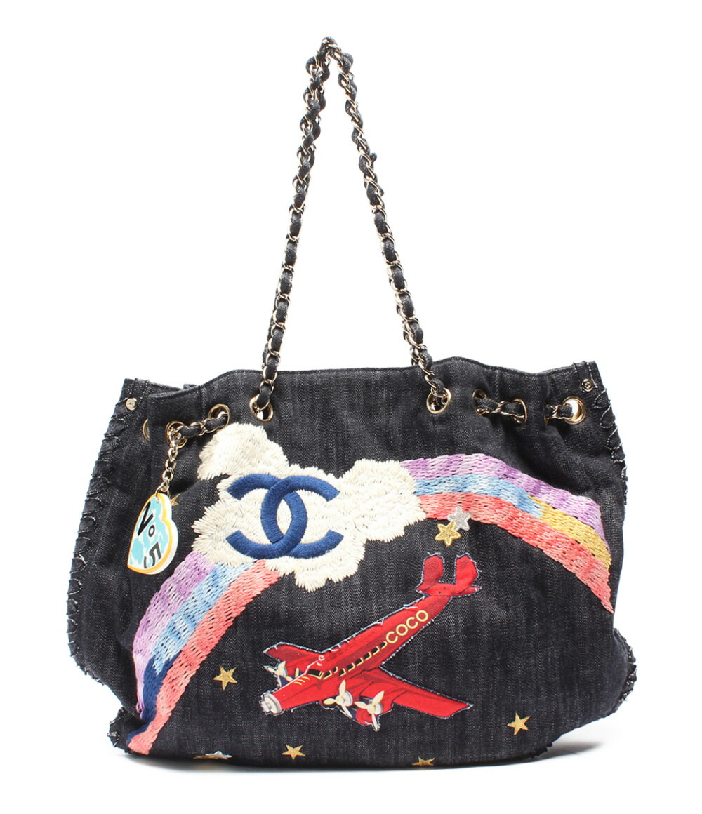 楽天市場 中古 シャネル ショルダートートバッグ デニム 夜間飛行 レディース Chanel ハグオール Bookoff Group