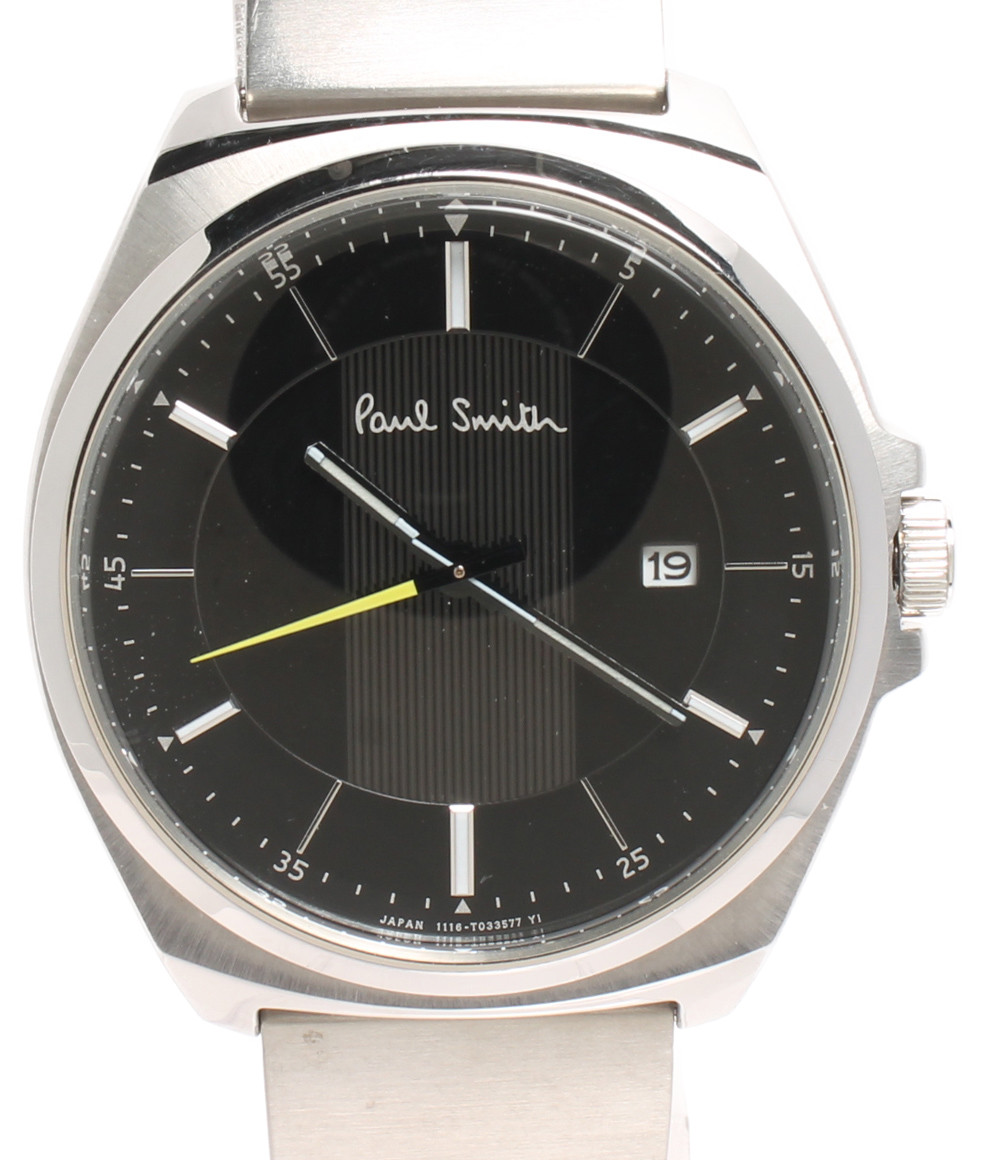 中古 ポールスミス 腕時計 水晶 1116 T0640 メンズ Paul Smith Hotjobsafrica Org