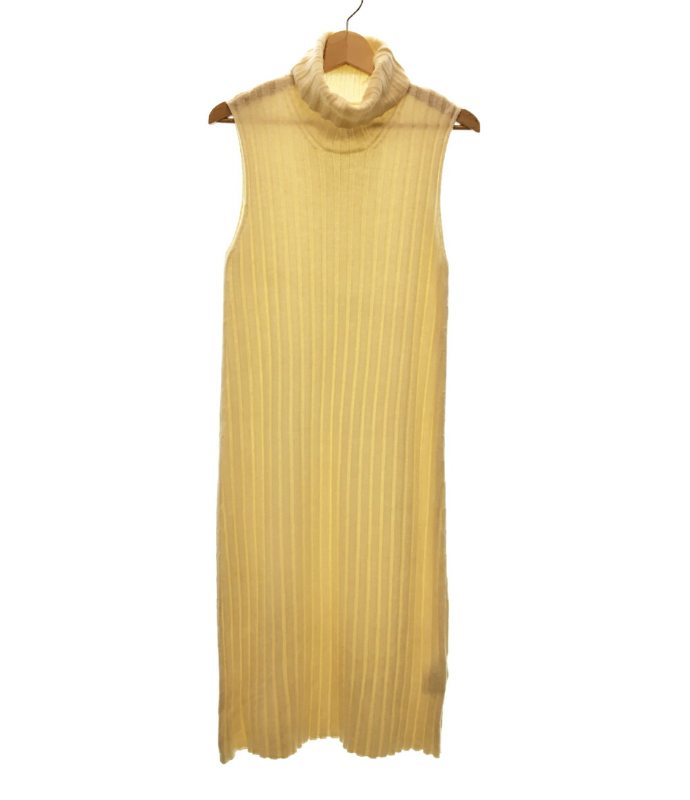 特別セール品 レディースファッション ワンピース Margiela １ Maison S Size レディース クリーム メゾンマルジェラ ハイネックノースリーブニットワンピース 中古 Www Wbnt Com