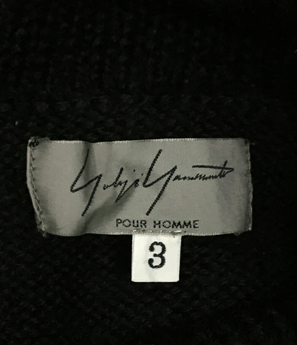 中古 ヨウジヤマモトプールオム フリンジハイネックニット ブラック ウール 06aw Hb K32 179 メンズ Size L Yohji Yamamoto Pour Homme Melillimona Com