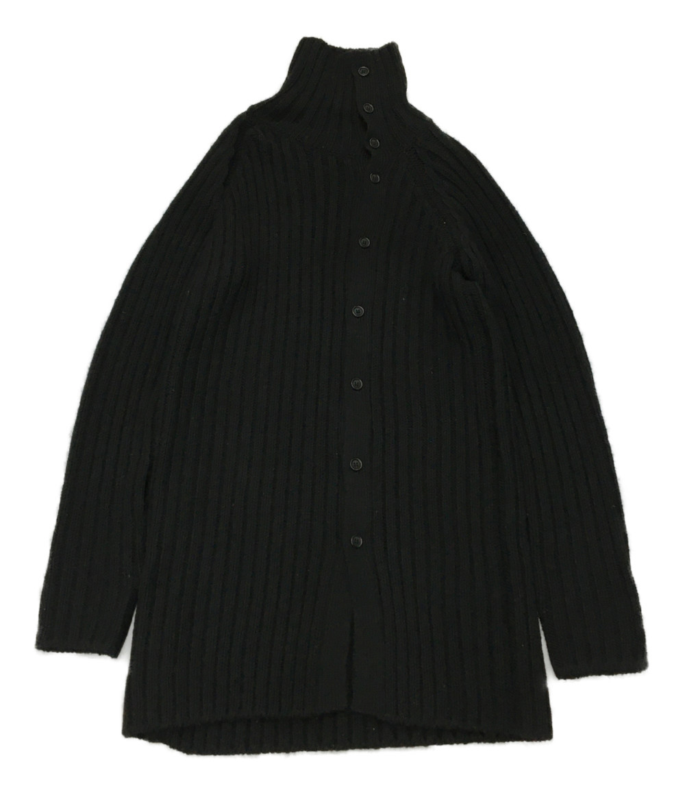 中古 ヨウジヤマモトプールオム ハイネックモヘアカーディガン 墨ぞめ 黒 High Neck Mohair Cardigan 18aw Hv K78 8 メンズ Size L Yohji Yamamoto Pour Homme 貨物輸送無料 其れは其れは販売店から直送の目的 同梱不可 入用引換え不可 Pasadenasportsnow Com