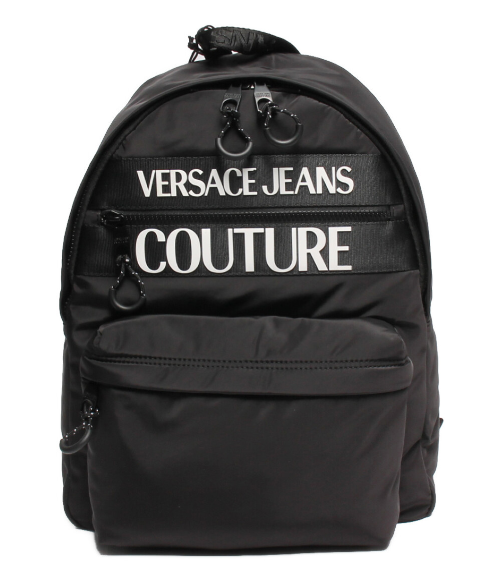 VERSACEJEANSCOUTUREヴェルサーチバックパックリュック ブラック