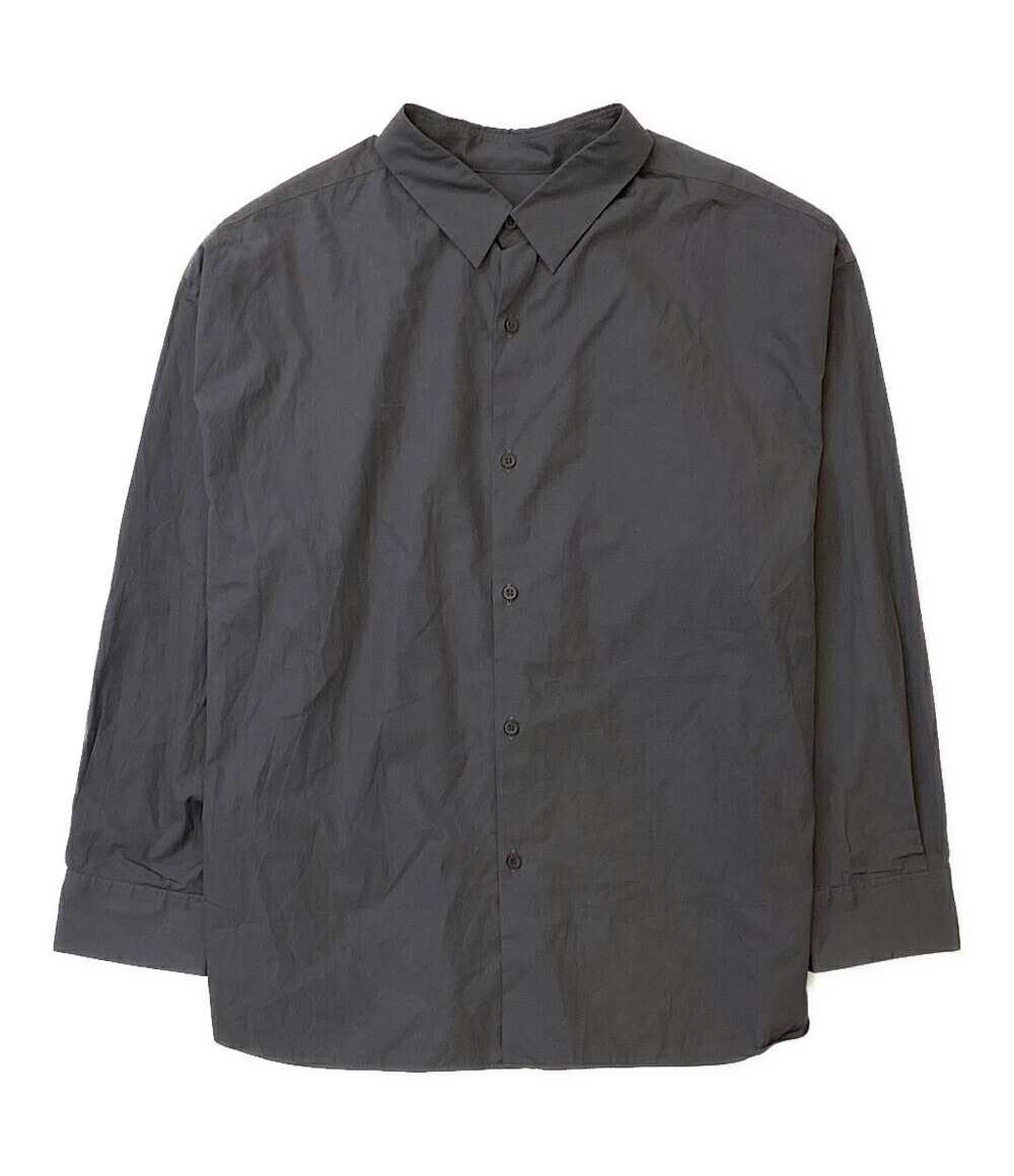 LAD MUSICIAN シャツ ブラック ポリエステル素材 無地 42サイズ LAD MUSICIAN ONLINE SHOP