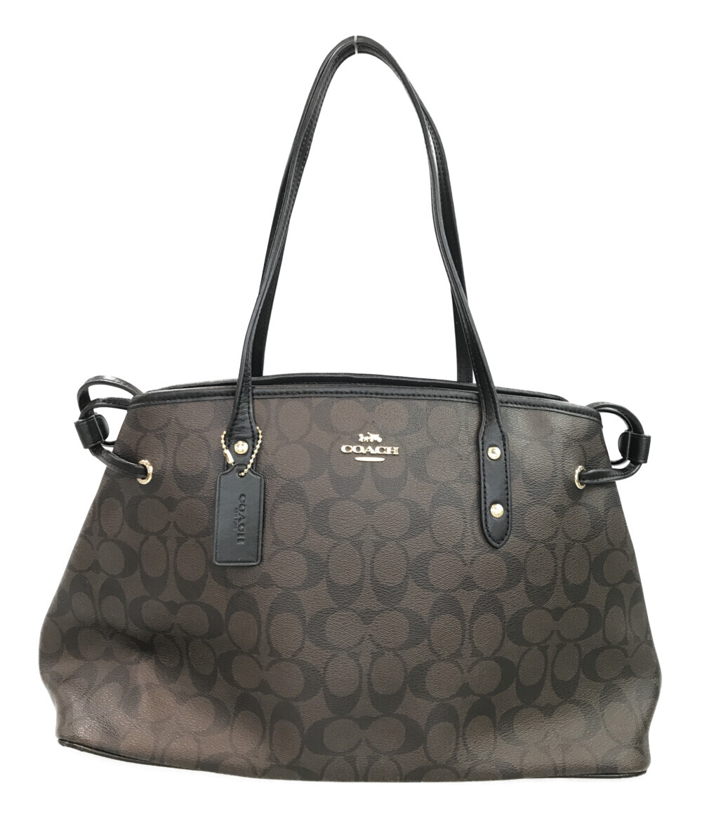 COACH◇シグネチャートート⁄--⁄BRW⁄総柄⁄F57842 COACH コーチ F57842