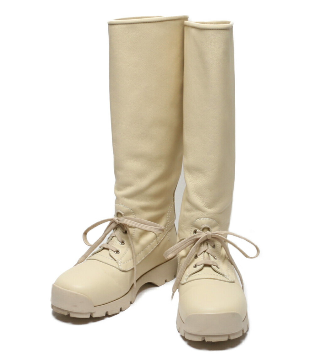 楽天市場】ジル サンダー JIL SANDER ロングブーツ フラット レザー