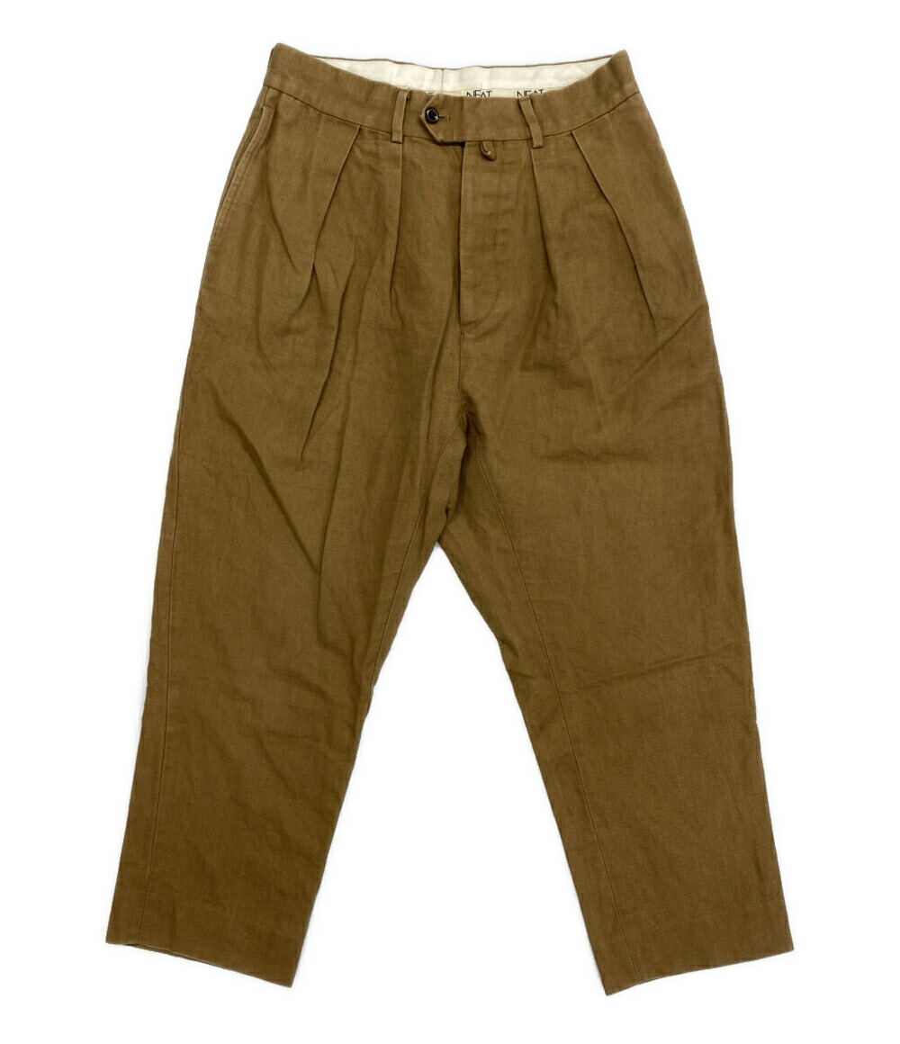 NEAT ニート コットンツータックワイドスラックス ボタンフライ 44
