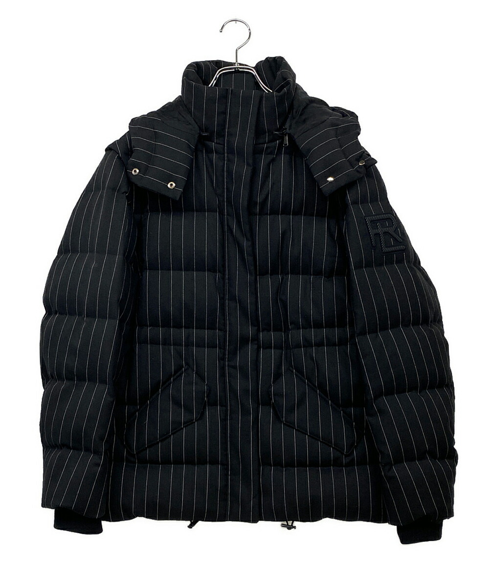 【中古】 ラルフローレンパープルレーベル ダウンジャケット 290919048001 ストライプ レディース SIZE 2 RALPH LAUREN PURPLE LABEL