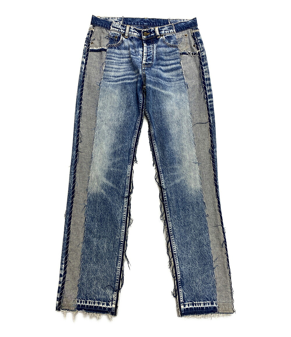 【中古】 メゾンマルジェラ ジーンズズボン下 リサイクルパッチワークデニム 21SS レディース SIZE 46 Maison Margiela 1