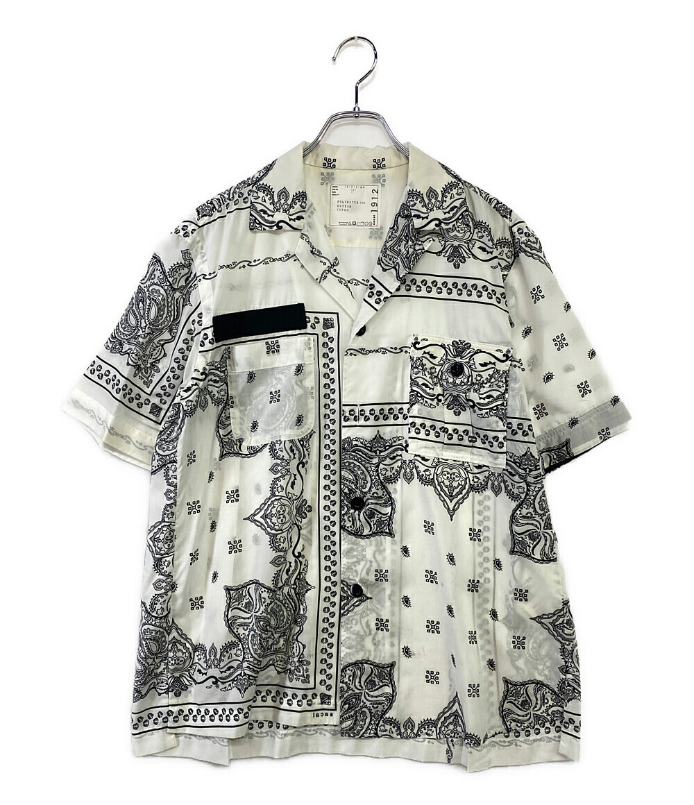 【サカイ sacai】ゼブラ柄 半袖シャツ sacai - サカイ 20SS 20-02256M ゼブラ柄半袖シャツ 2の通販 by