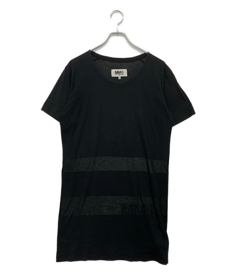 エムエム6メゾンマルジェラ MM6 Maison Margiela *花柄プリントドッキングハーフスリーブコットンロンT*M綿(2-2403-648)【22D42】 エムエム6メゾンマルジェラ MM6 Maison Margiela *花柄プリント