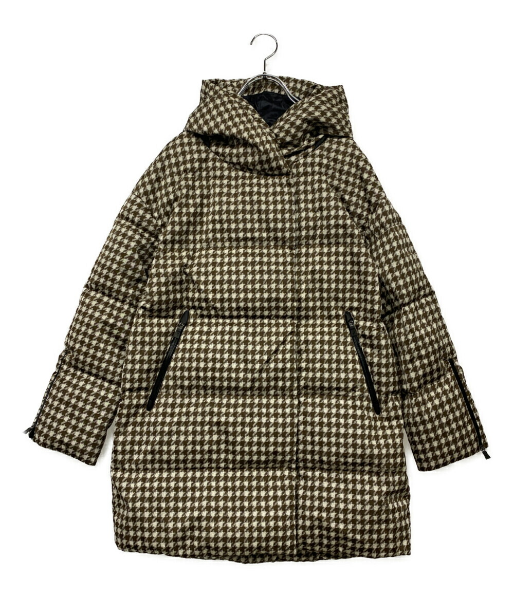 楽天市場】ヘルノ ラミナー ダウンコート 40 ブラウン 千鳥格子
