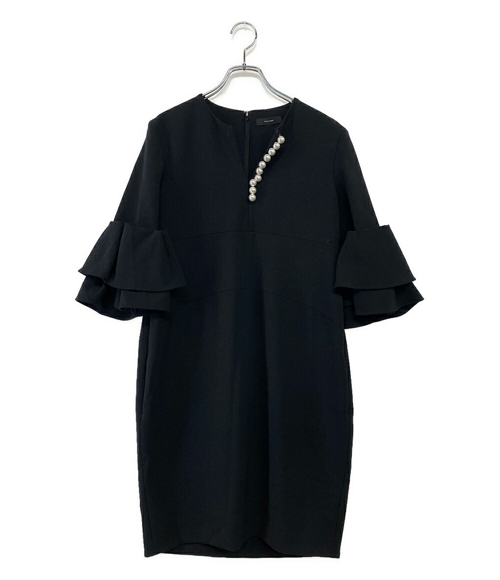 キャバン ノースリーブワンピース Vネック ブラック 39-06-14-06002 レディース SIZE F CABaN 中古 8010114073_1.jpg