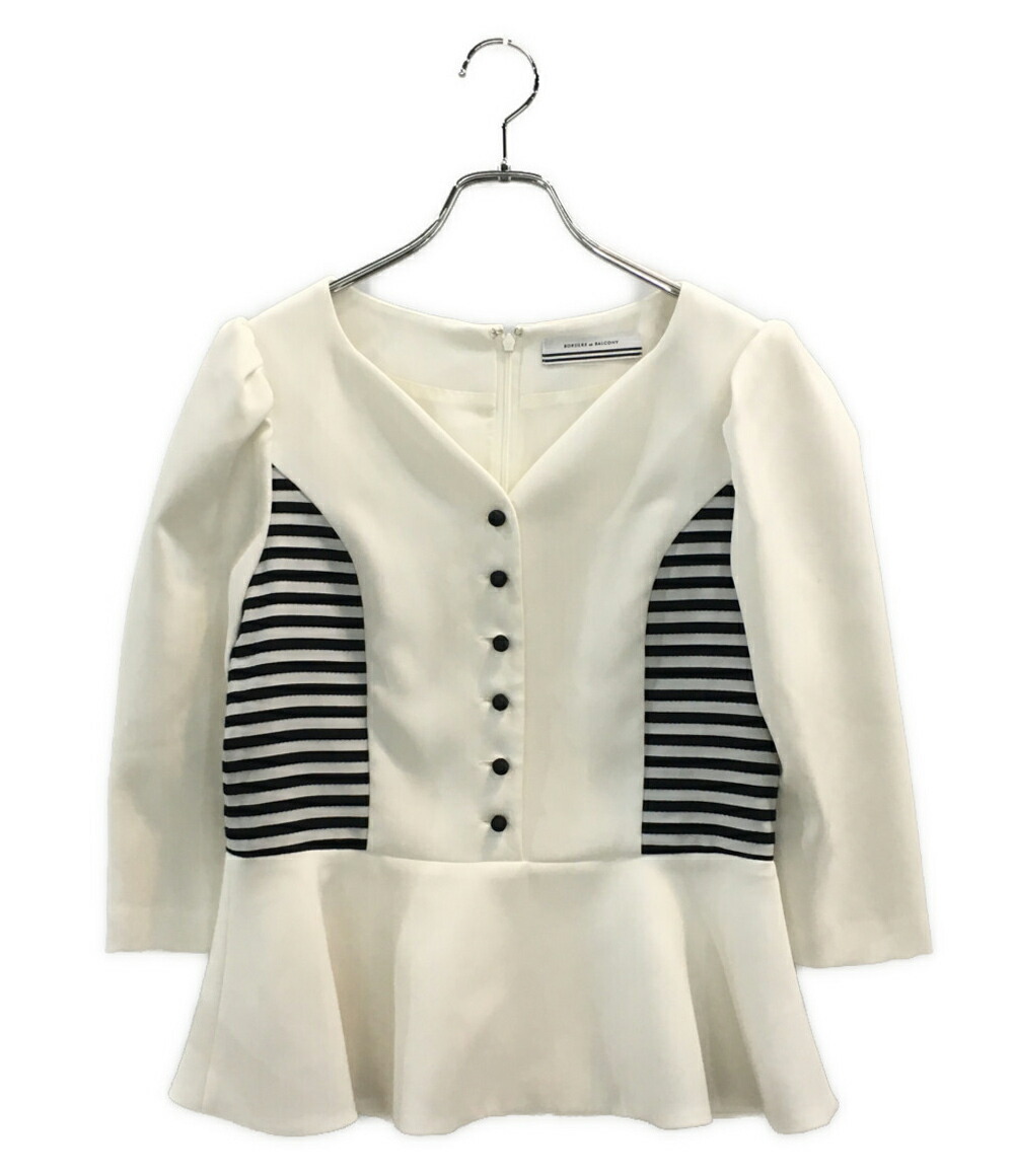 BORDERS at BALCONY ボーダーズアットバルコニー Vネックフリルブラウス シャツ BD1921-3C-01 ホワイト系 36 ITPMNR9FW6OW 楽天市場】BORDERS at BALCONY ボーダーズアットバルコニー V