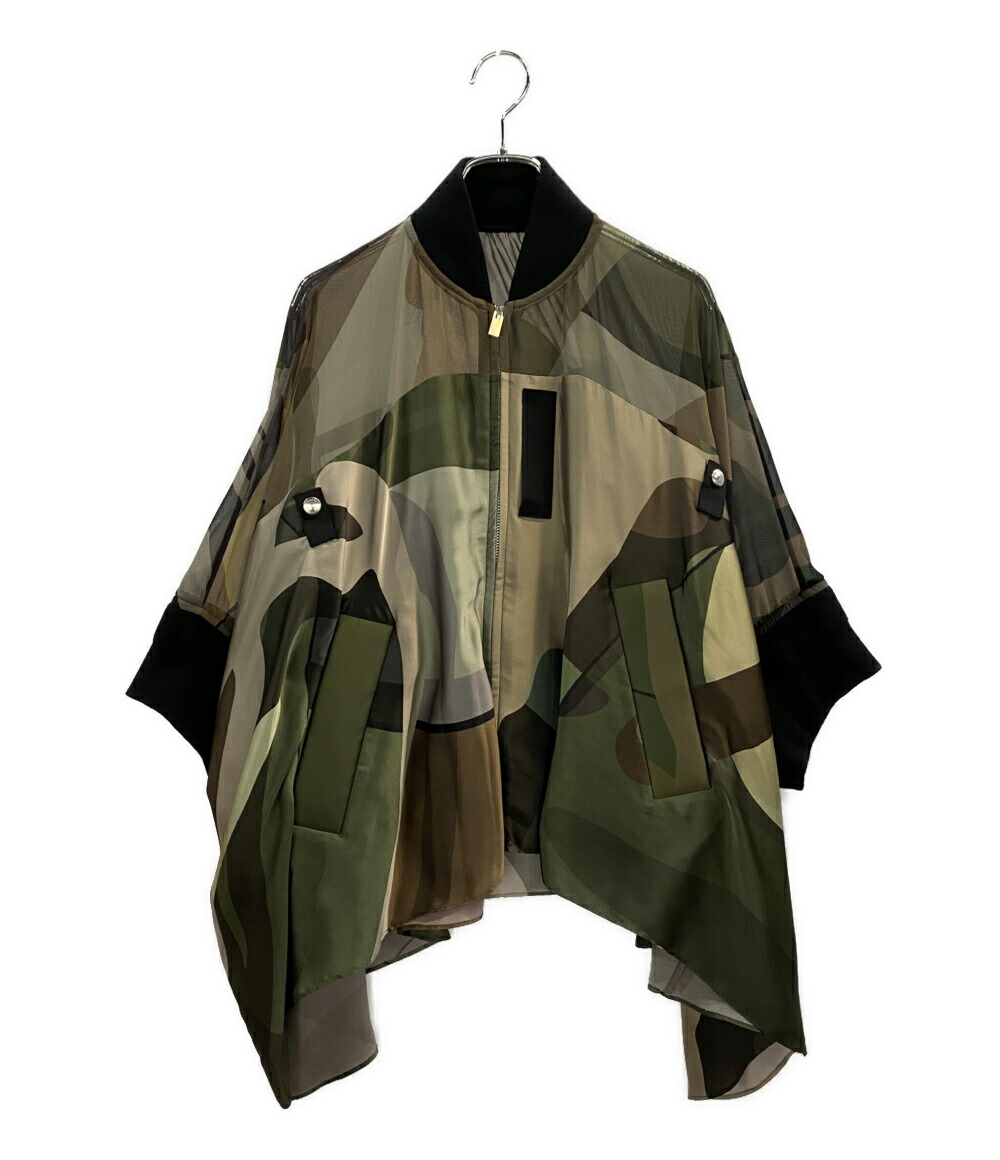 Sacai ニットポンチョ 楽天市場】【中古】sacai×KAWS21AW｢Jacquard Knit Poncho