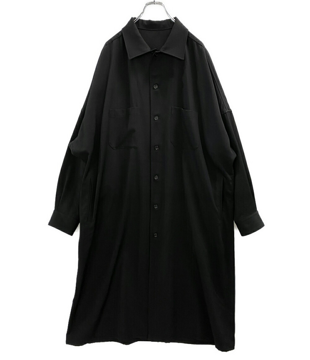 Yohji Yamamoto / ロング丈カットソー Yohjiブラックロングカットソー
