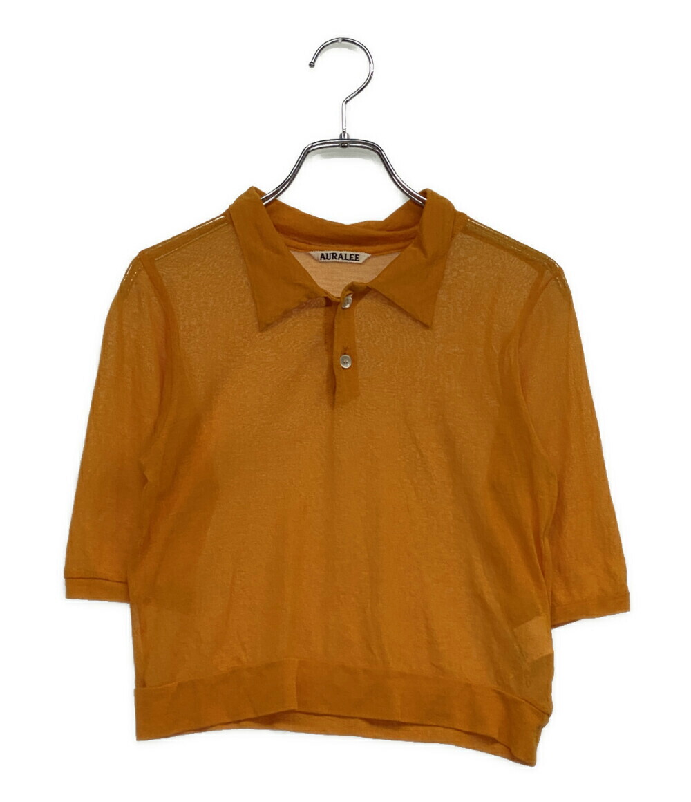 ★nangyangjj★オーラリー　AURALEE スキッパーポロ　ニット ◇AURALEE（オーラリー）BRUSHED SUPER KID MOHAIR KNIT SHORT