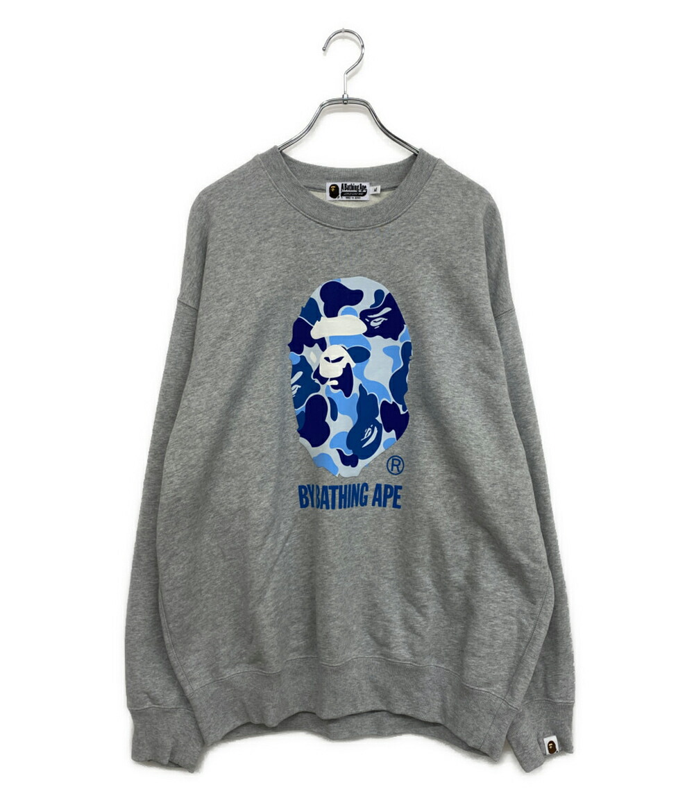 【カジュアル】アベイシングエイプ スウェット L ネイビー 大猿 マルチカラー マルチカラーオーバーサイズドスウェットクルーネック(EZBH