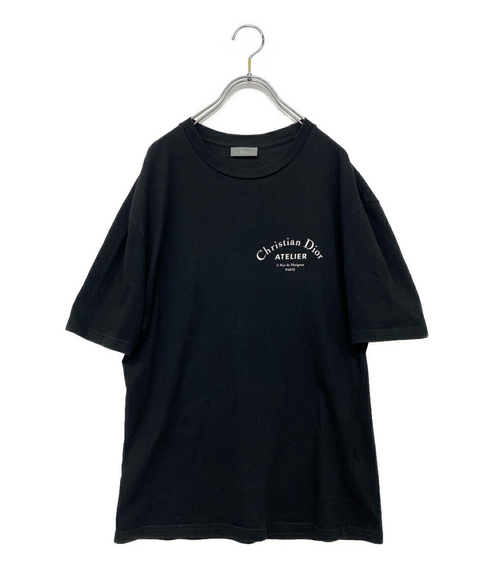 美品希少　DIOR　アトリエロゴ刺繍　メンズ　ラグラン半袖TシャツXXS　箱袋付 美品希少 DIOR アトリエロゴ刺繍 メンズ ラグラン半袖TシャツXXS