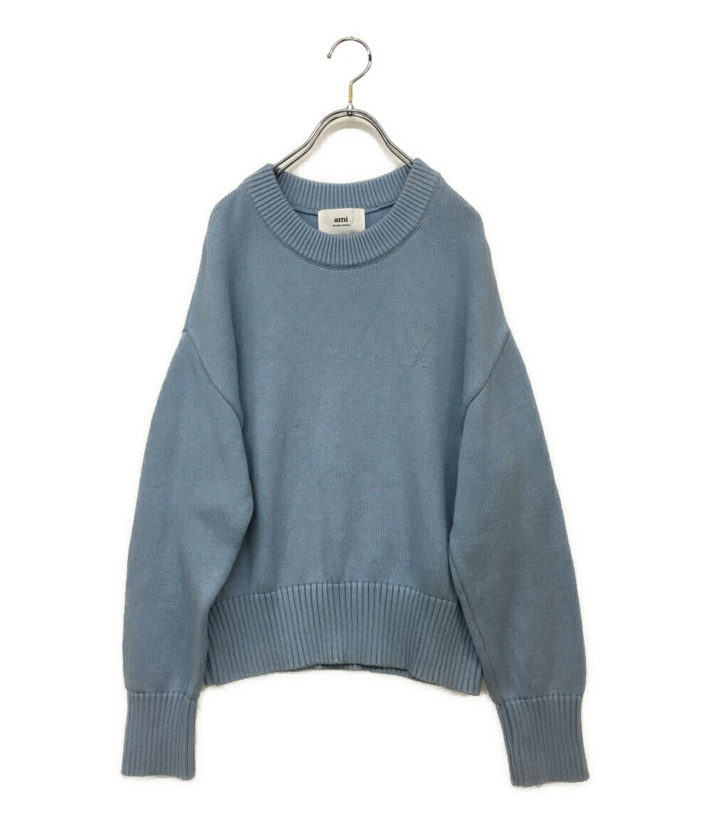 【中古】 AMI PARISアミドゥクール セーター 長袖 クルーネック 厚手 アミパリス Ami Paris ニット セーター アミドゥクール メリノウール