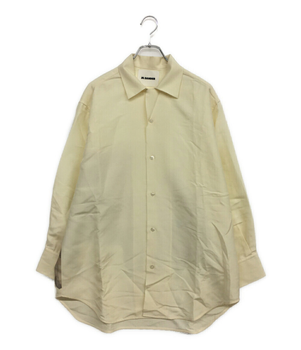 JIL SANDER ノーカラー長袖シャツ ベージュ JIL SANDER ジルサンダー シャツ ベージュ - メルカリ