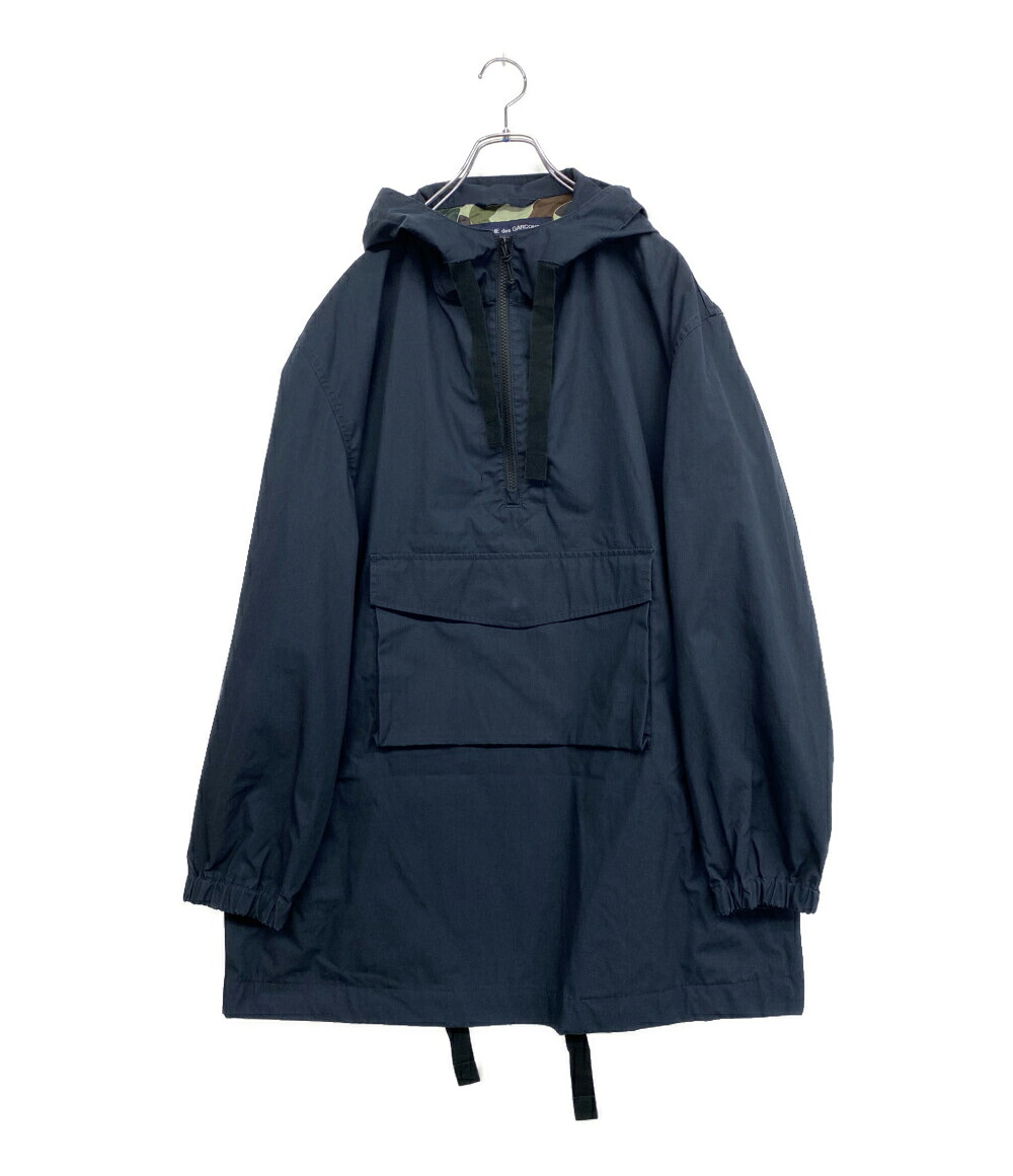 【中古】 コムデギャルソンオム 製品加工アノラックパーカー ハーフジップ 22SS HI-J007 メンズ SIZE L COMME des GARCONS HOMME