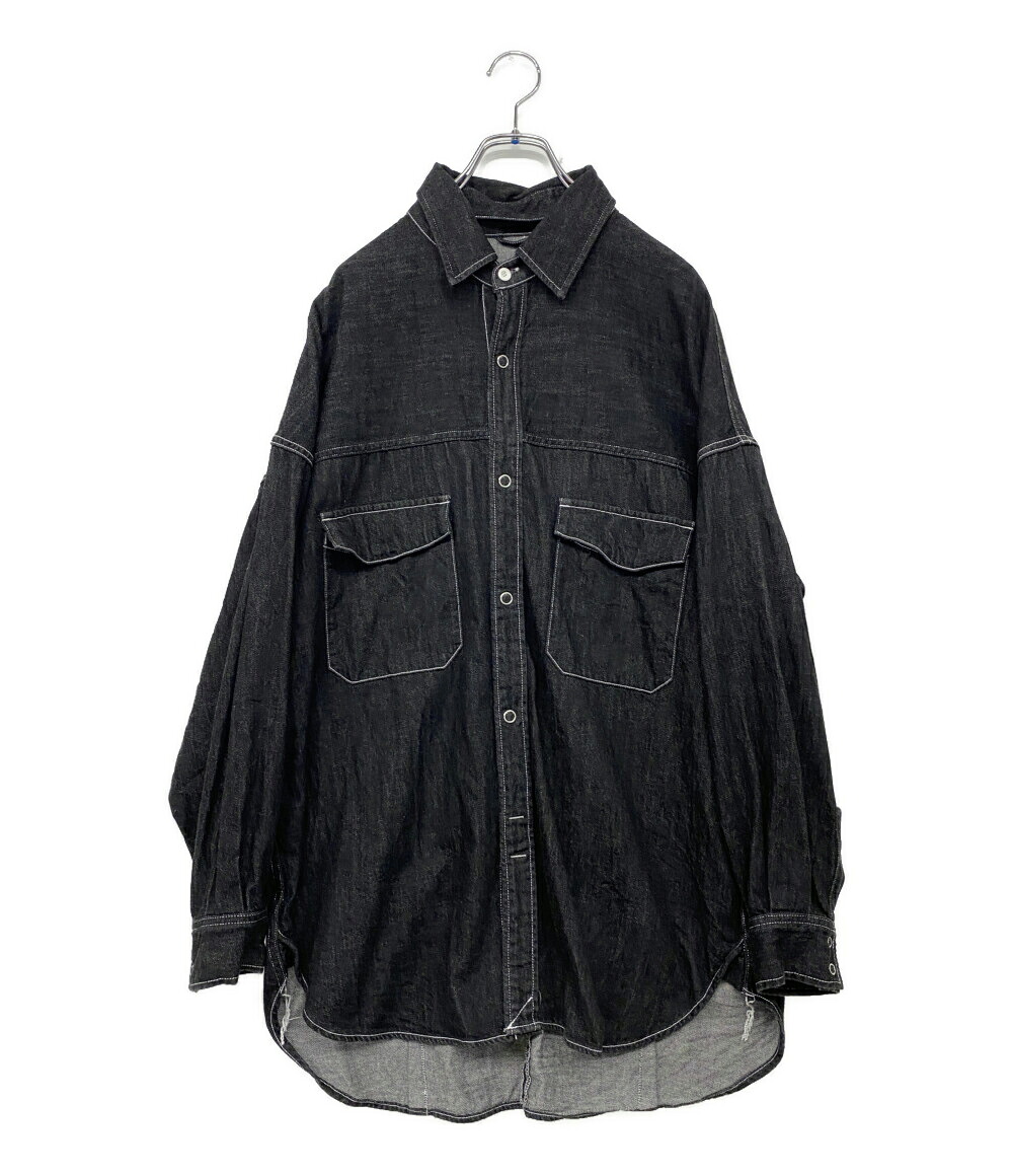 【中古】美品 シオタ パブリックトウキョウ 2wayデニムビッグシャツ 153400009 メンズ SIZE 2 SHIOTA PUBLIC TOKYO