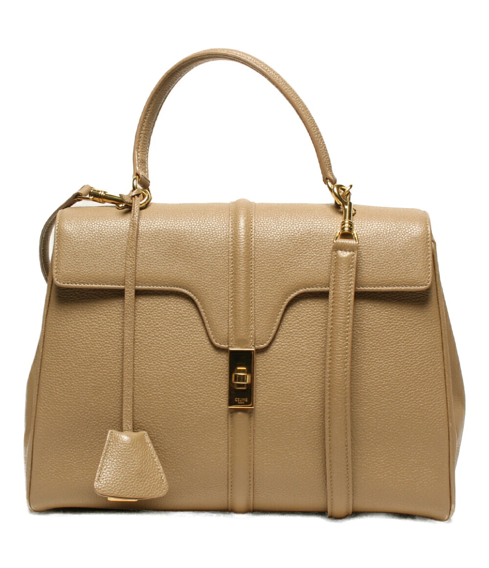 【中古】 セリーヌ 2wayハンドバッグ セーズ16 ベージュ レディース CELINE