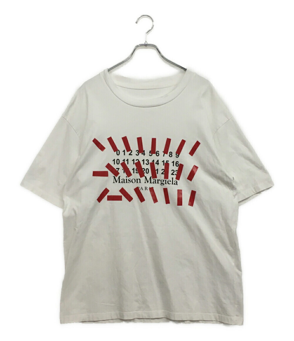 【中古】 メゾンマルジェラ 半袖Tシャツ カレンダープリント ホワイト S30GC0731 メンズ SIZE 44 Maison Margiela|Rehello by BOOKOFF