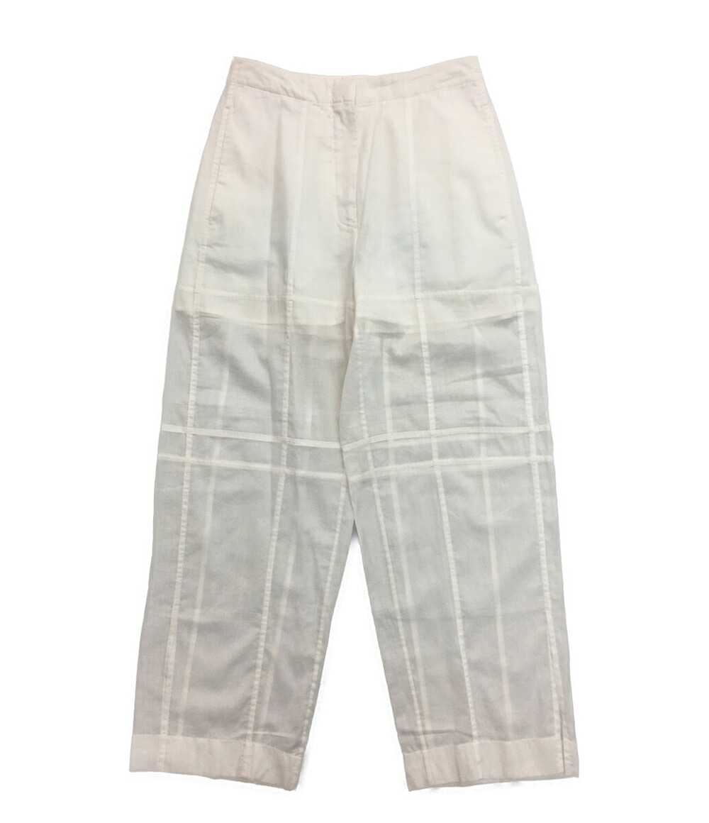 【中古】美品 ジルサンダー パンツ ホワイト J03KA0137 J45151 24AW レディース SIZE 32 JIL SANDER