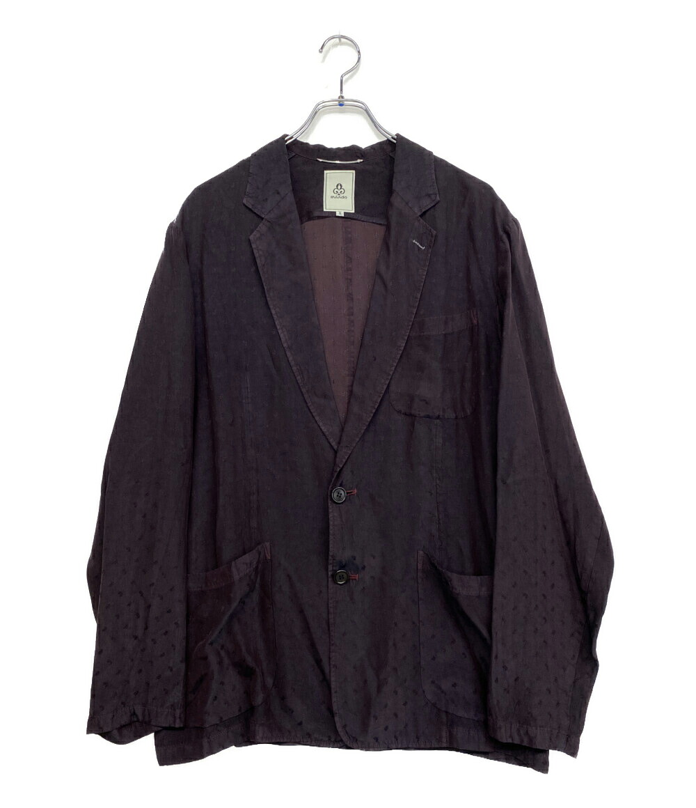 【中古】 マンド テーラードジャケット GARMENT DYE PAISLEY JACKET ボルドー 24AW メンズ SIZE 2 mando 9,636円