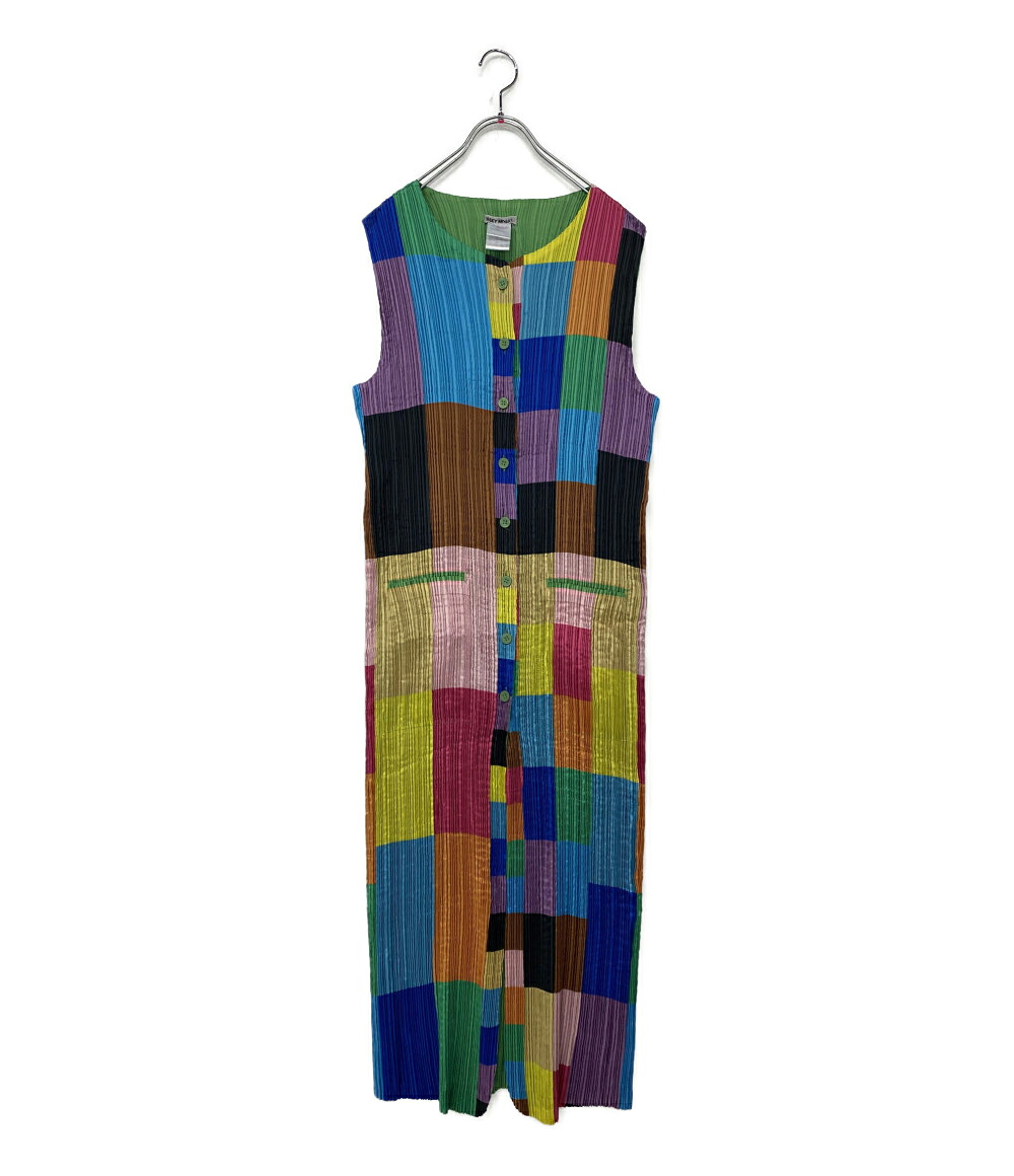 【中古】 イッセイミヤケ ノースリーブワンピース IM82-FE604 レディース SIZE M ISSEY MIYAKE｜Rehello by BOOKOFF