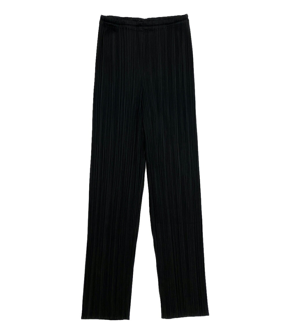 【中古】 プリーツプリーズ ロングパンツ プリーツ加工 ブラック PP04-JF609 レディース SIZE 1 PLEATS PLEASE