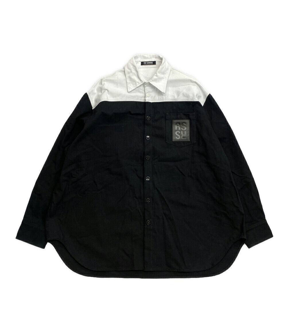 【中古】 ラフシモンズ 長袖シャツ Oversized bicolor denim shirts 22AW メンズ SIZE S RAF SIMONS