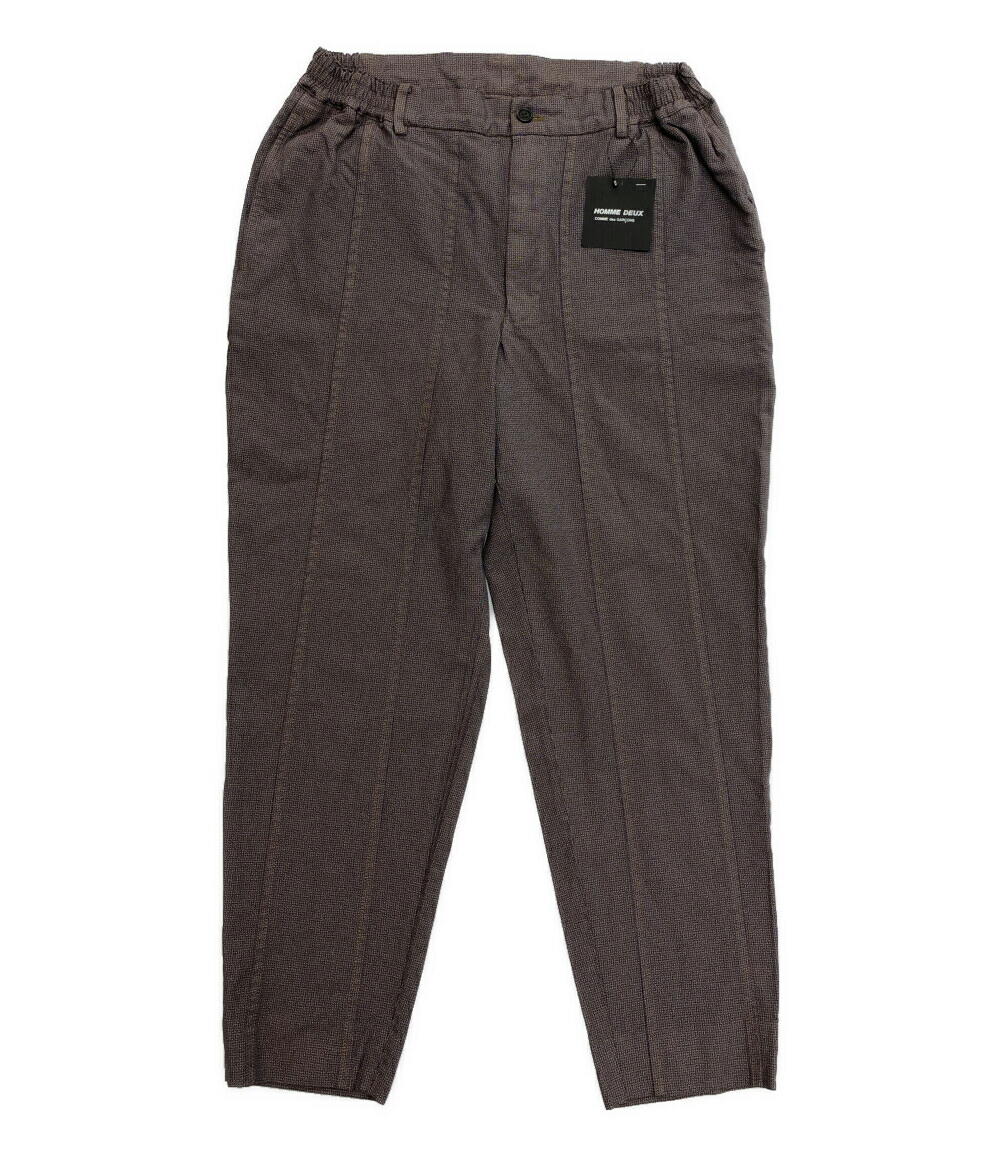【中古】美品 コムデ給仕 オムドゥ ポリエステルチェックイージーパンツ 25SS DO-P030 メンズ SIZE M COMME des GARCONS HOMME DEUX