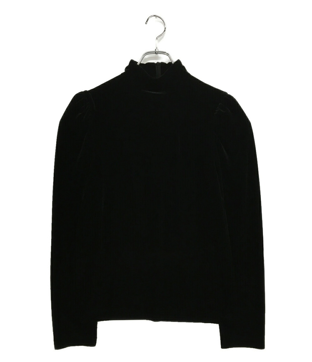 【中古】美品 ノワールケイニノミヤ ベロアパワーショルダーカットソー 22AW 3J-T013 レディース SIZE M noir kei ninomiya