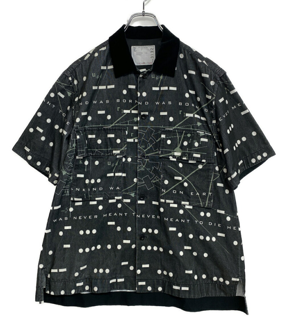 【中古】 サカイ インターステラー 共同研究 ジオメトリックパターンシャツ 23AW 23-03132M メンズ SIZE 1 sacai