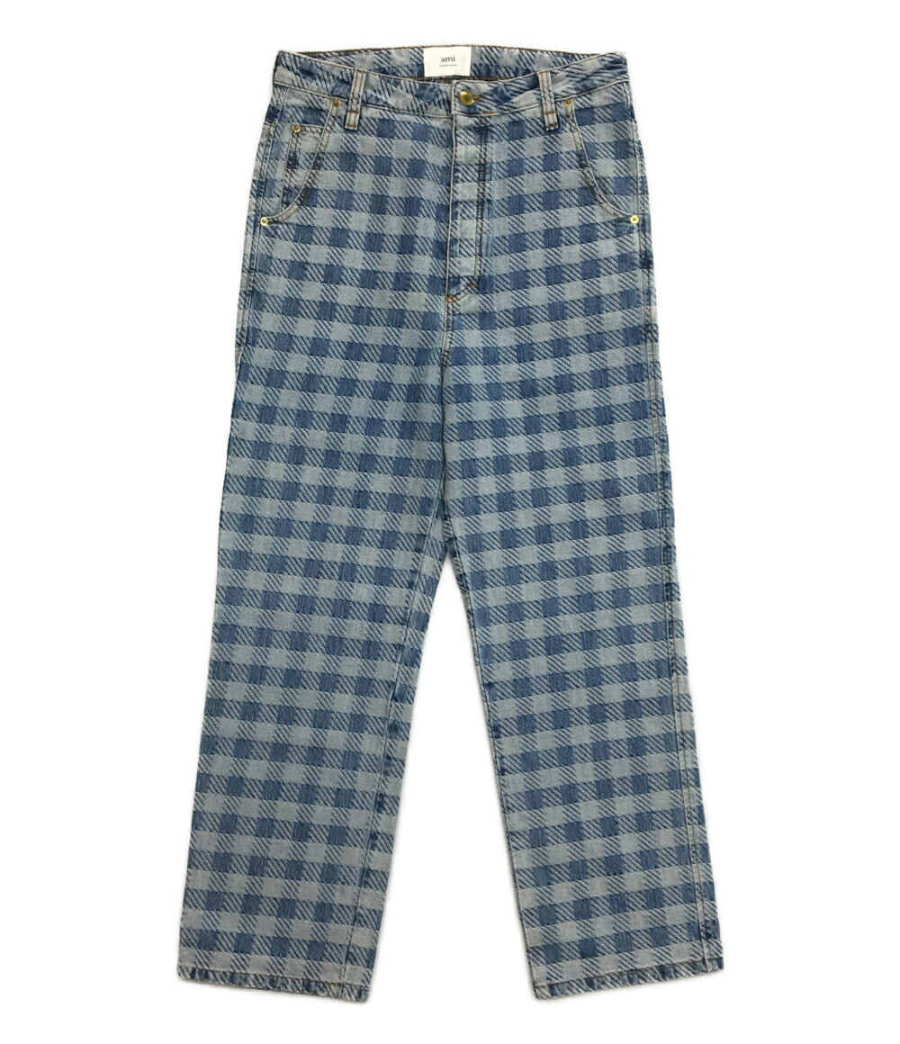 【中古】美品 アミ パリス デニムパンツ CHECKED ALEX FIT 23SS メンズ SIZE 30 AMI PARIS|Rehello by BOOKOFF