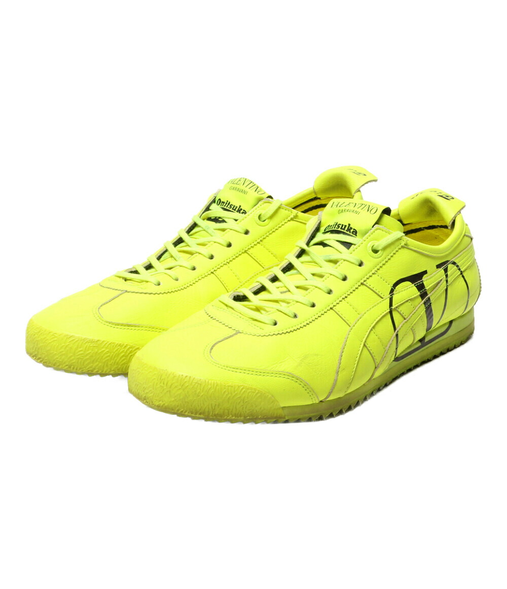 【中古】 オニツカタイガー ヴァレンティノ スニーカー ネオンイエロー 118 3B 466 レディース SIZE 23.5cm Onistuka Tiger／VAELNTINO