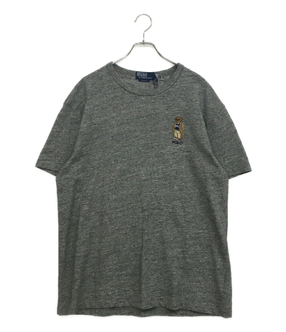 【中古】美品 ポロ・ラルフローレン 半袖Ｔシャツ クラシックPoloベアスラブジャージー グレー 25FW メンズ SIZE L POLO RALPH LAUREN