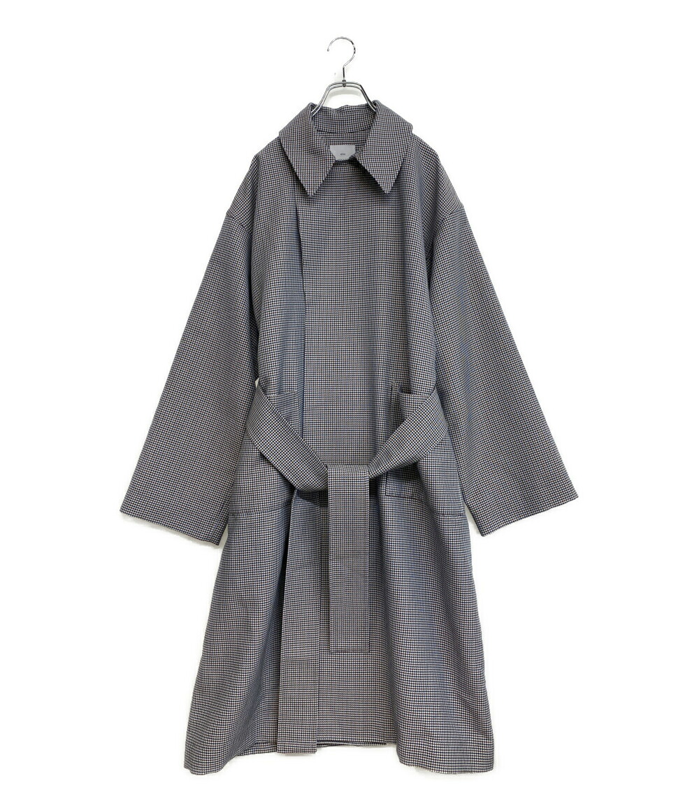 【中古】美品 アタ トレンチコート 千鳥柄 A-2010-T-01 メンズ SIZE F ATHA｜Rehello by BOOKOFF