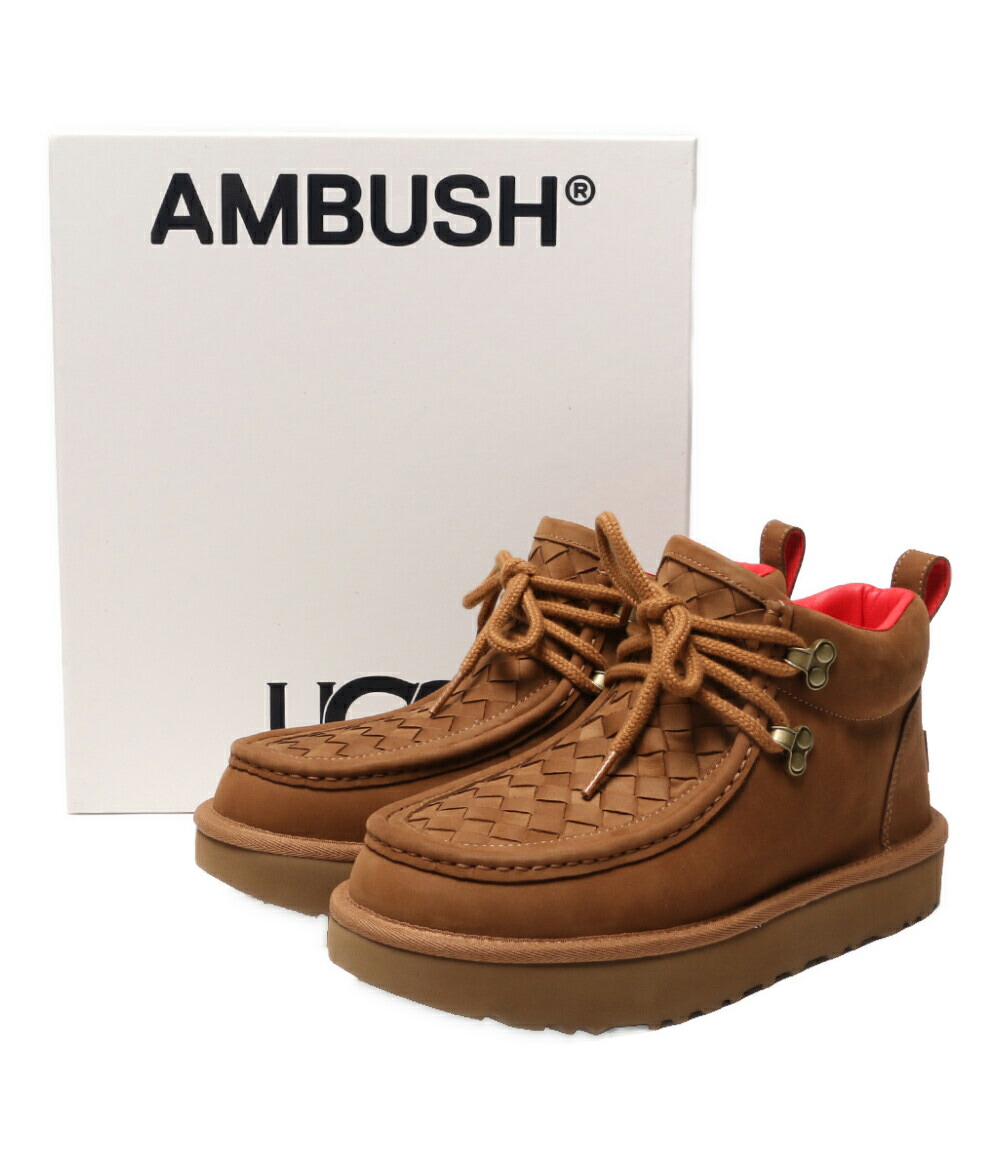 【中古】美品 アグ アンブッシュ ブーツ Woven Boot レディース SIZE 24珊 UGG×AMBUSH